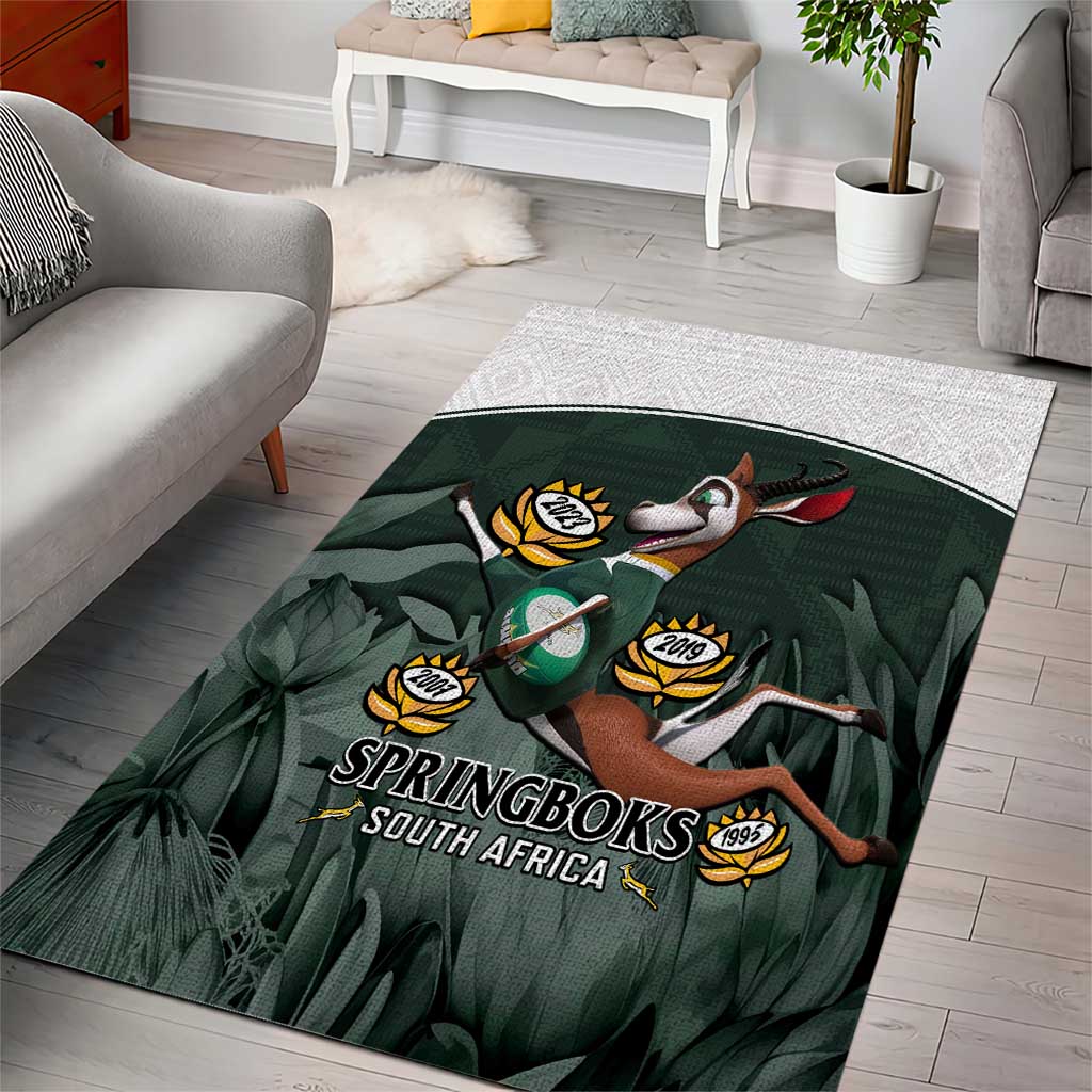 South Africa Rugby Area Rug Springboks 4th Champions World Cup Proud Bokke
