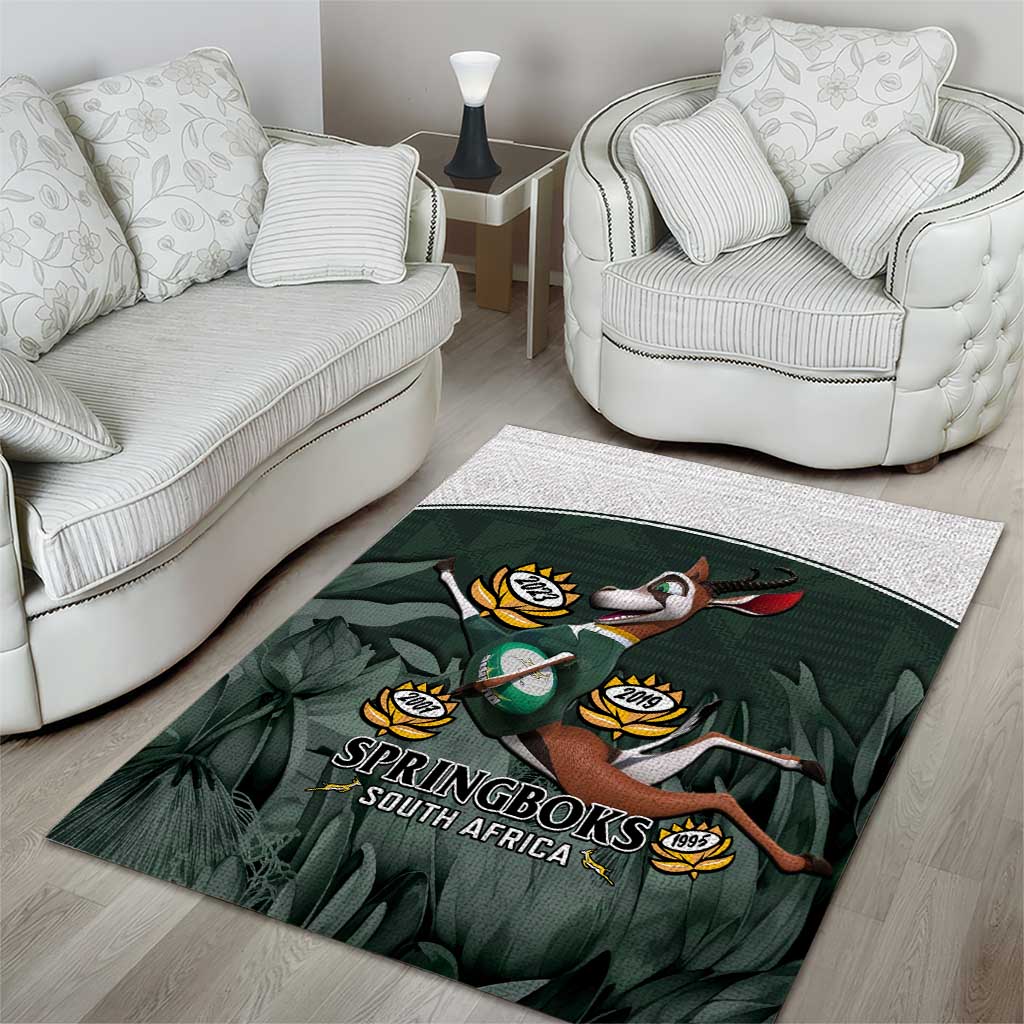 South Africa Rugby Area Rug Springboks 4th Champions World Cup Proud Bokke