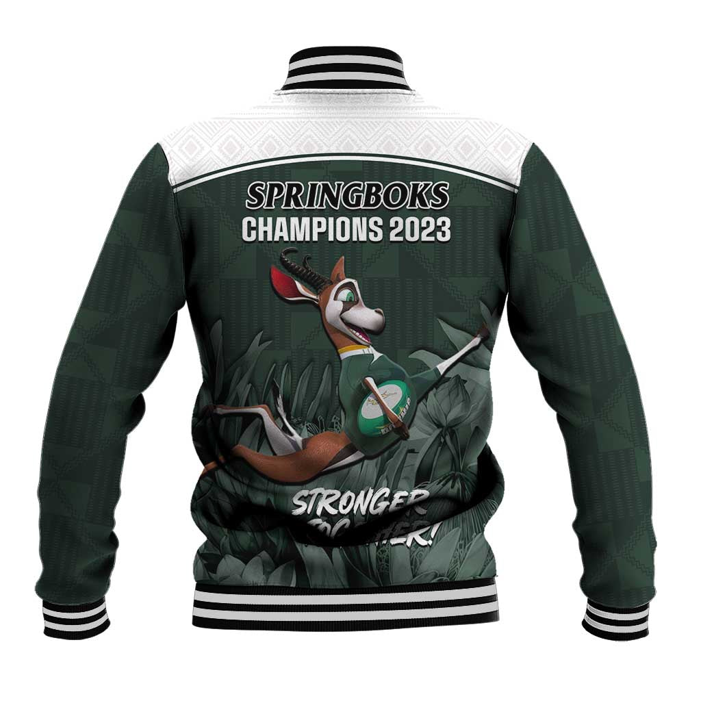 South Africa Rugby Baseball Jacket Springboks 4th Champions World Cup Proud Bokke LT14