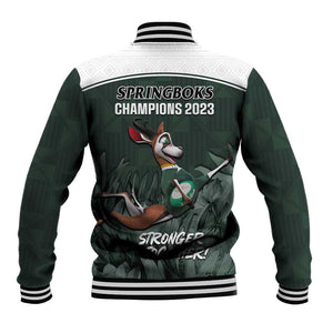 South Africa Rugby Baseball Jacket Springboks 4th Champions World Cup Proud Bokke LT14