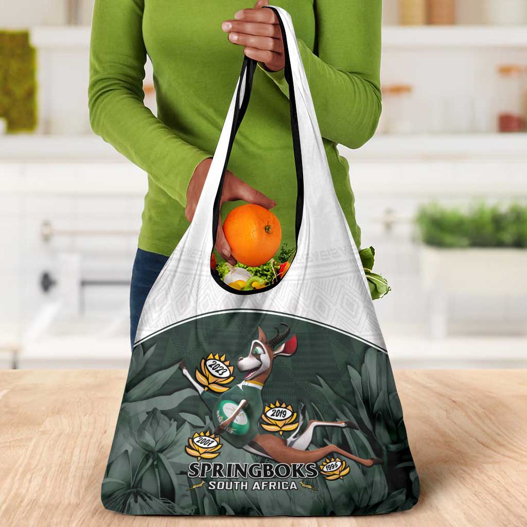 South Africa Rugby Grocery Bag Springboks 4th Champions World Cup Proud Bokke