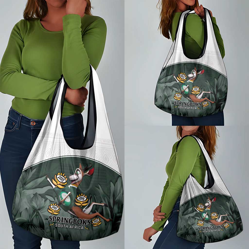 South Africa Rugby Grocery Bag Springboks 4th Champions World Cup Proud Bokke