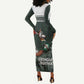 South Africa Rugby Long Sleeve Bodycon Dress Springboks 4th Champions World Cup Proud Bokke LT14