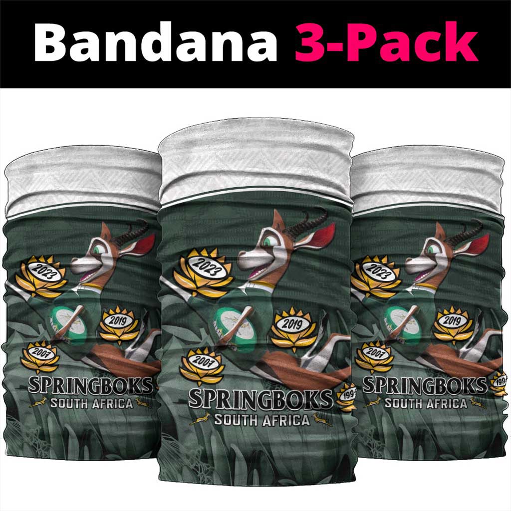 South Africa Rugby Neck Gaiter Springboks 4th Champions World Cup Proud Bokke LT14