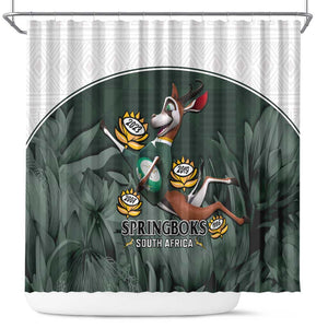 South Africa Rugby Shower Curtain Springboks 4th Champions World Cup Proud Bokke
