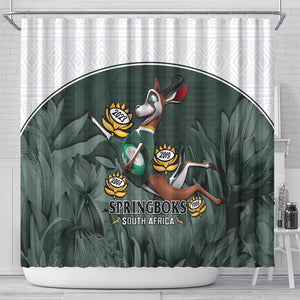 South Africa Rugby Shower Curtain Springboks 4th Champions World Cup Proud Bokke