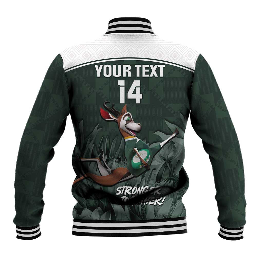 Custom South Africa Rugby Baseball Jacket Springboks 4th Champions World Cup Proud Bokke LT14