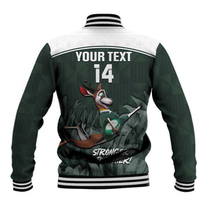 Custom South Africa Rugby Baseball Jacket Springboks 4th Champions World Cup Proud Bokke LT14