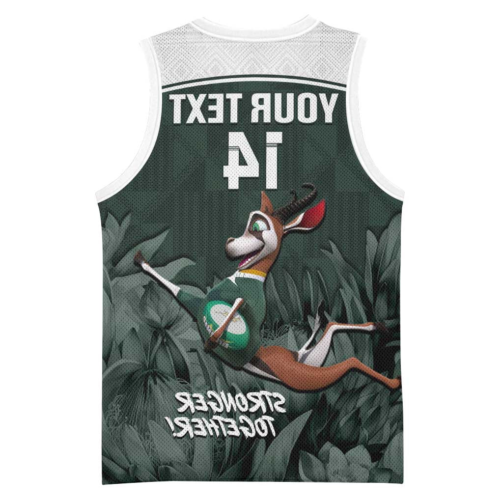 Custom South Africa Rugby Basketball Jersey Springboks 4th Champions World Cup Proud Bokke - African Pride
