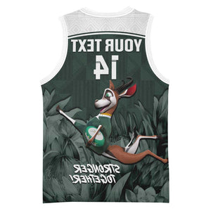 Custom South Africa Rugby Basketball Jersey Springboks 4th Champions World Cup Proud Bokke - African Pride