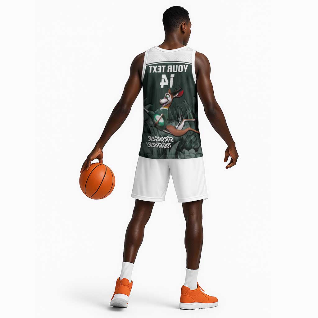 Custom South Africa Rugby Basketball Jersey Springboks 4th Champions World Cup Proud Bokke - African Pride