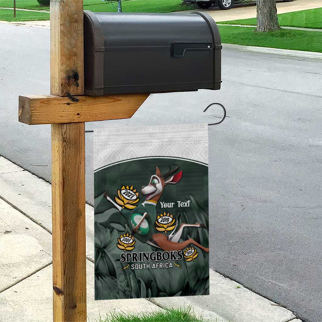 Custom South Africa Rugby Garden Flag Springboks 4th Champions World Cup Proud Bokke