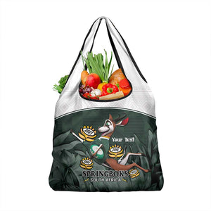 Custom South Africa Rugby Grocery Bag Springboks 4th Champions World Cup Proud Bokke