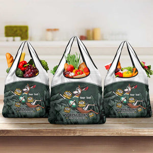 Custom South Africa Rugby Grocery Bag Springboks 4th Champions World Cup Proud Bokke