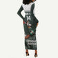 Custom South Africa Rugby Long Sleeve Bodycon Dress Springboks 4th Champions World Cup Proud Bokke LT14