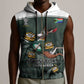 Custom South Africa Rugby Sleeveless Zip Hoodie Springboks 4th Champions World Cup Proud Bokke - African Pride