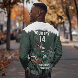 Custom South Africa Rugby Sweatshirt Springboks 4th Champions World Cup Proud Bokke