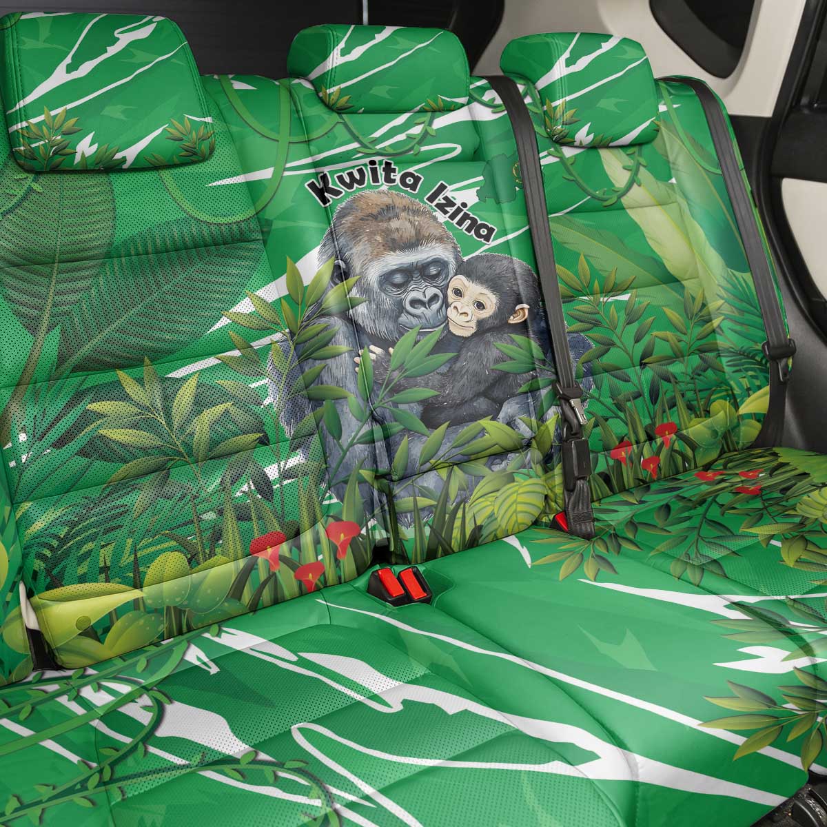 Rwanda Kwita Izina 2025 Back Car Seat Cover Gorilla Naming Day - African Pride