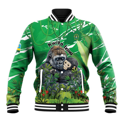 Personalized Rwanda Kwita Izina 2025 Baseball Jacket Gorilla Naming Day - African Pride