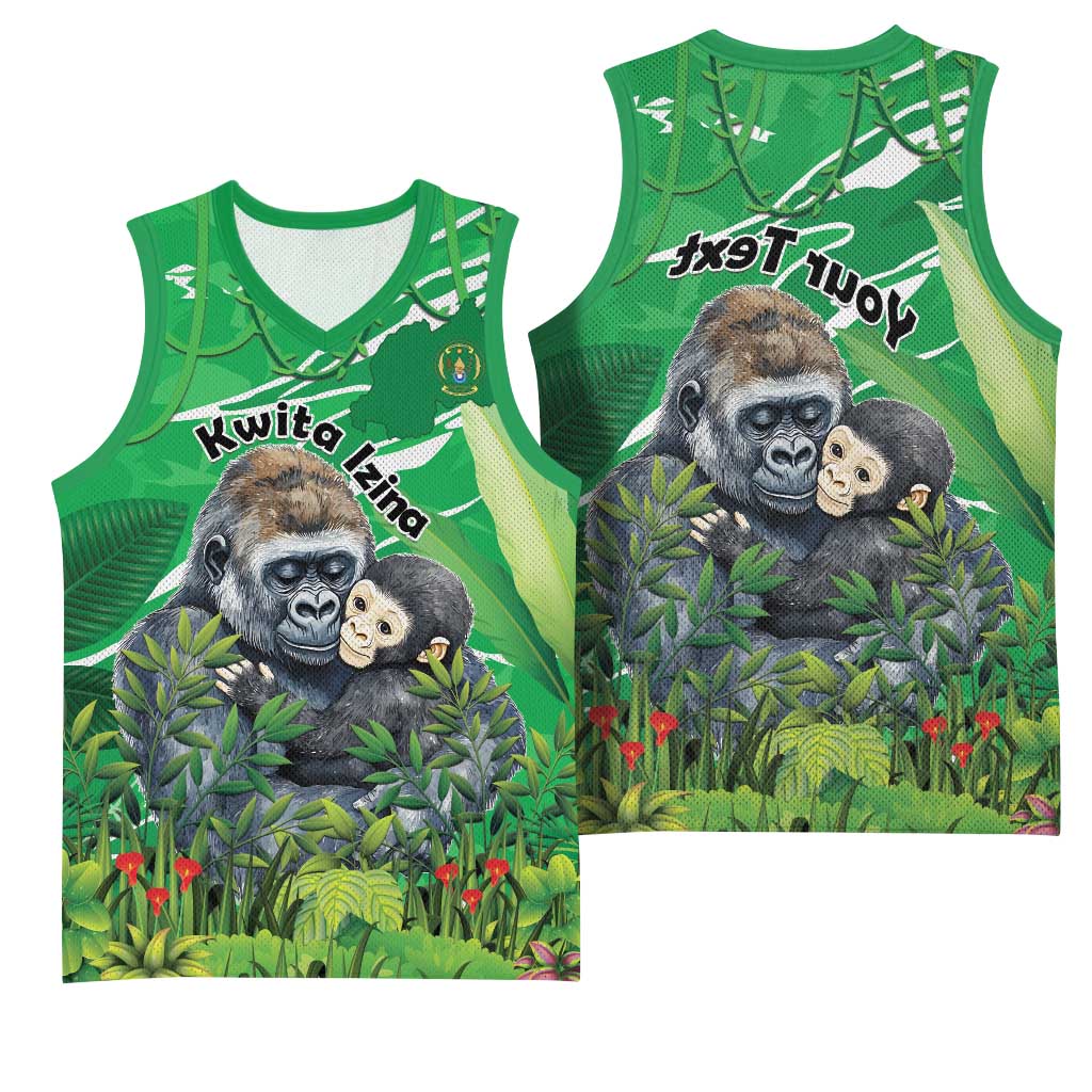 Personalized Rwanda Kwita Izina 2025 Basketball Jersey Gorilla Naming Day - African Pride