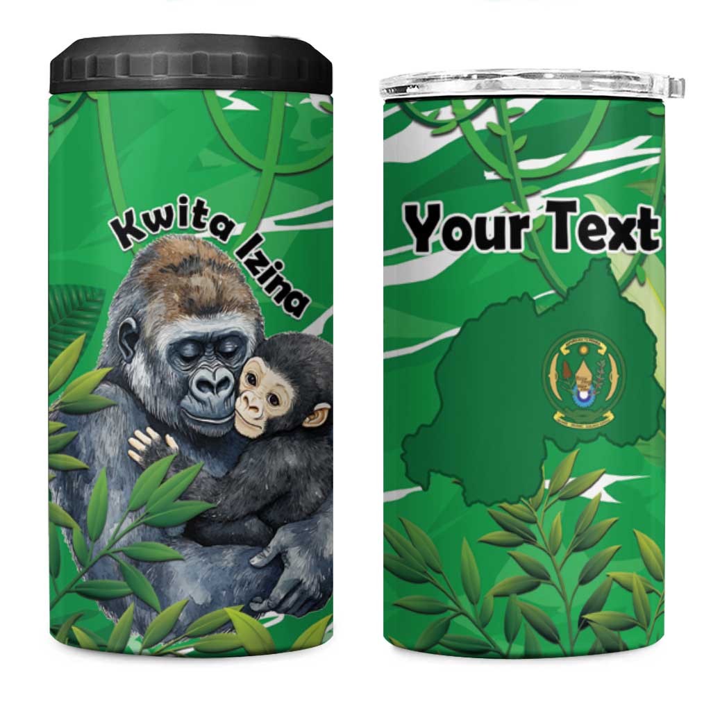 Personalized Rwanda Kwita Izina 2025 4 in 1 Can Cooler Tumbler Gorilla Naming Day - African Pride
