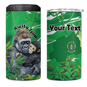 Personalized Rwanda Kwita Izina 2025 4 in 1 Can Cooler Tumbler Gorilla Naming Day - African Pride