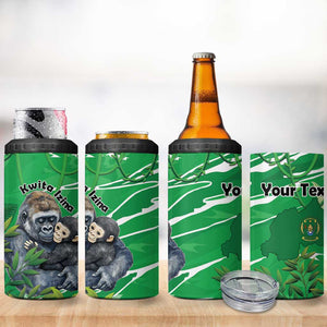Personalized Rwanda Kwita Izina 2025 4 in 1 Can Cooler Tumbler Gorilla Naming Day - African Pride