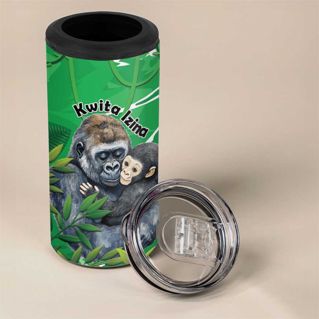 Personalized Rwanda Kwita Izina 2025 4 in 1 Can Cooler Tumbler Gorilla Naming Day - African Pride
