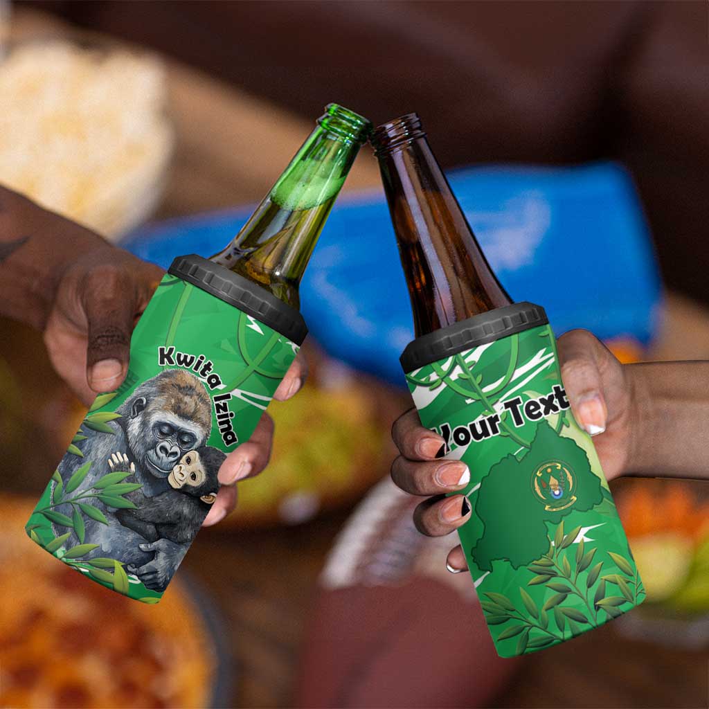 Personalized Rwanda Kwita Izina 2025 4 in 1 Can Cooler Tumbler Gorilla Naming Day - African Pride
