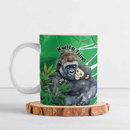 Personalized Rwanda Kwita Izina Ceramic Mug Name a Gorilla - Save a Species
