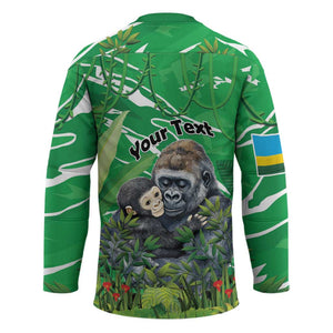 Personalized Rwanda Kwita Izina Hockey Jersey Name a Gorilla - Save a Species