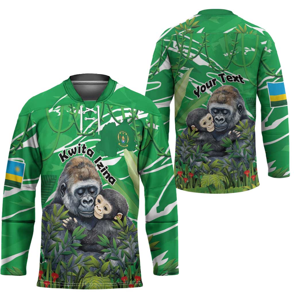 Personalized Rwanda Kwita Izina Hockey Jersey Name a Gorilla - Save a Species