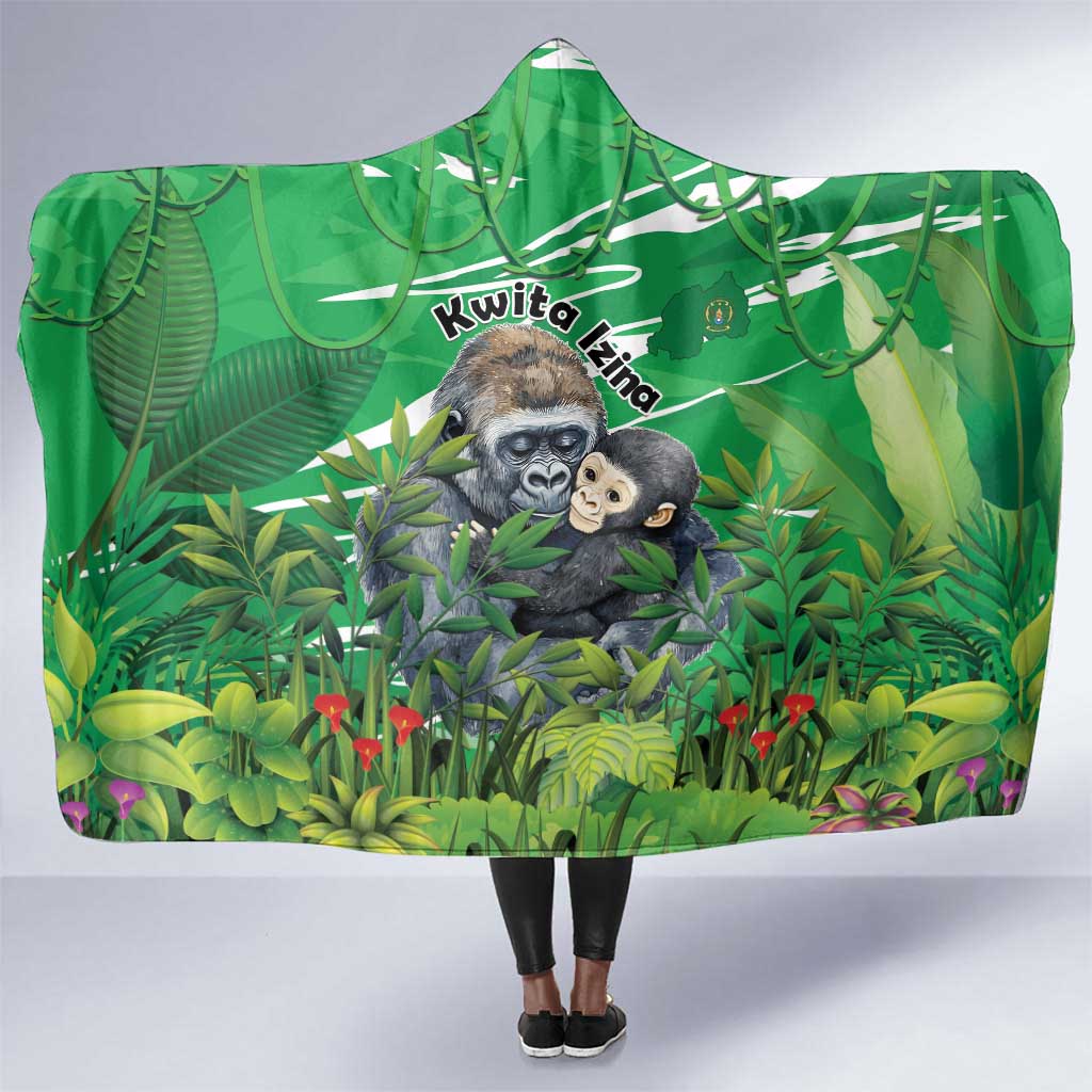 Rwanda Kwita Izina 2025 Hooded Blanket Gorilla Naming Day - African Pride