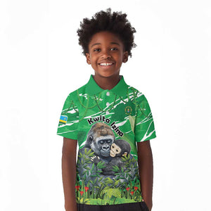 Personalized Rwanda Kwita Izina 2025 Kid Polo Shirt Gorilla Naming Day - African Pride