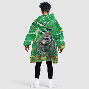 Personalized Rwanda Kwita Izina 2025 Kid Wearable Blanket Hoodie Gorilla Naming Day - African Pride