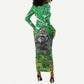 Personalized Rwanda Kwita Izina 2025 Long Sleeve Bodycon Dress Gorilla Naming Day - African Pride