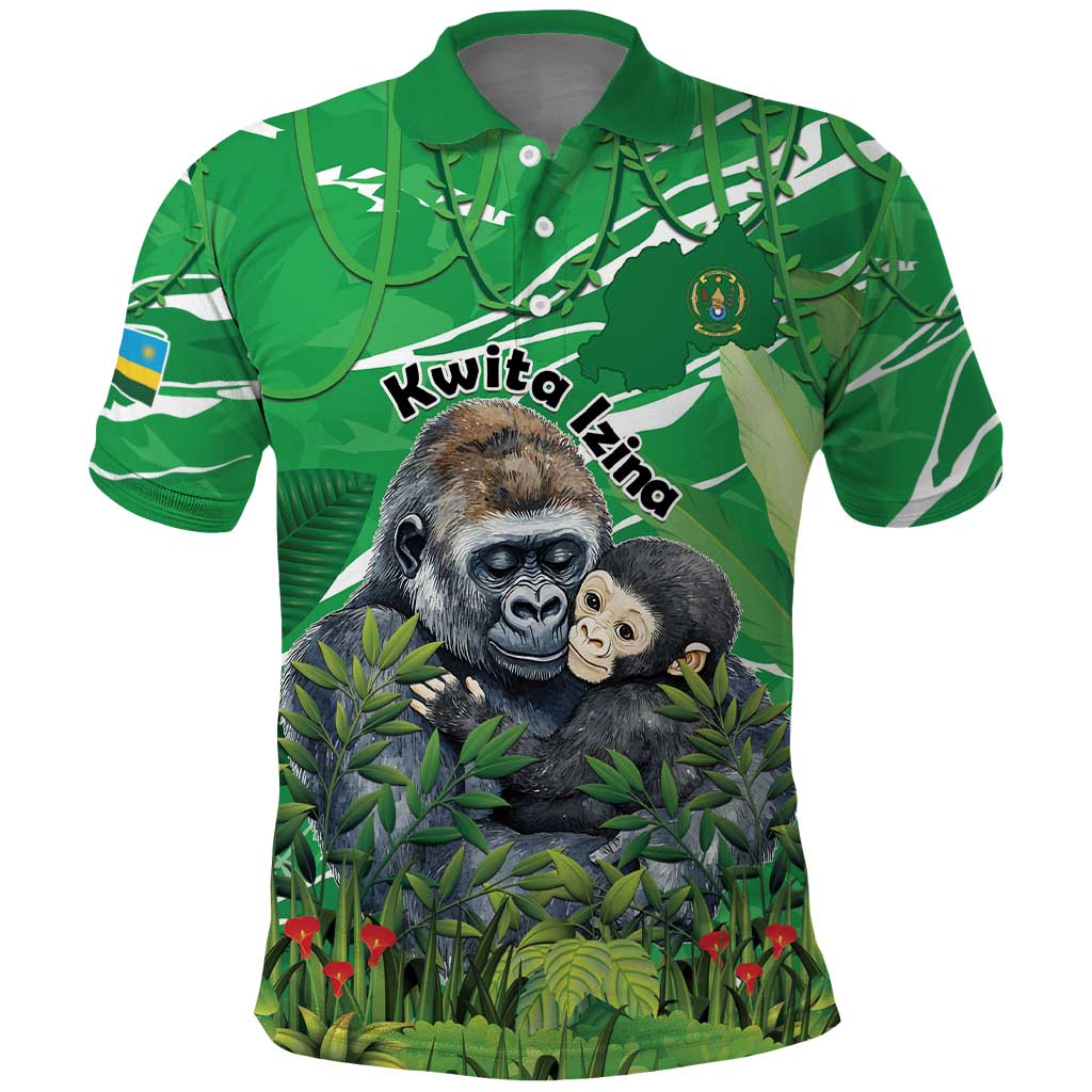 Personalized Rwanda Kwita Izina 2025 Polo Shirt Gorilla Naming Day - African Pride