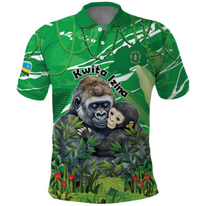 Personalized Rwanda Kwita Izina 2025 Polo Shirt Gorilla Naming Day - African Pride