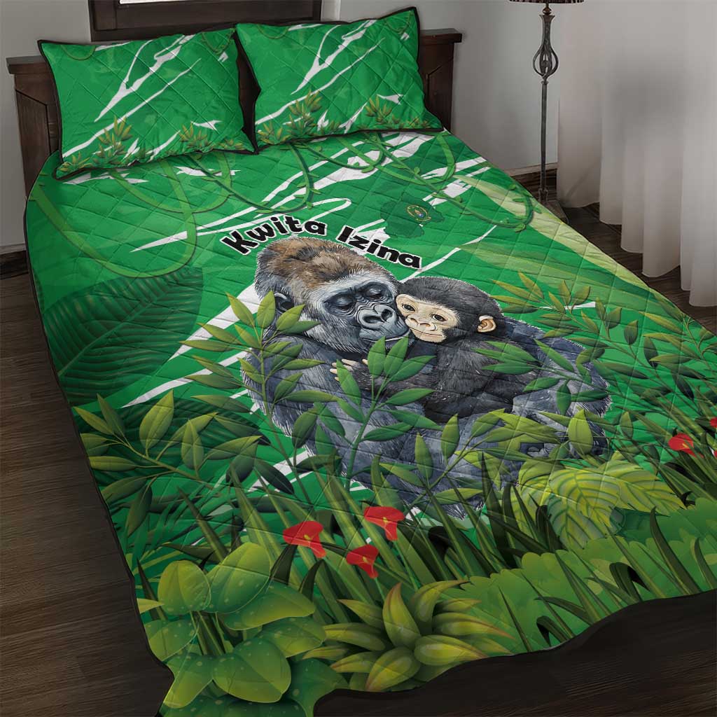 Rwanda Kwita Izina 2025 Quilt Bed Set Gorilla Naming Day - African Pride