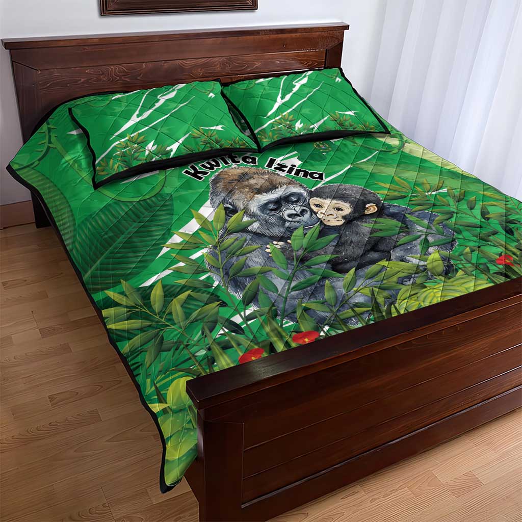 Rwanda Kwita Izina 2025 Quilt Bed Set Gorilla Naming Day - African Pride