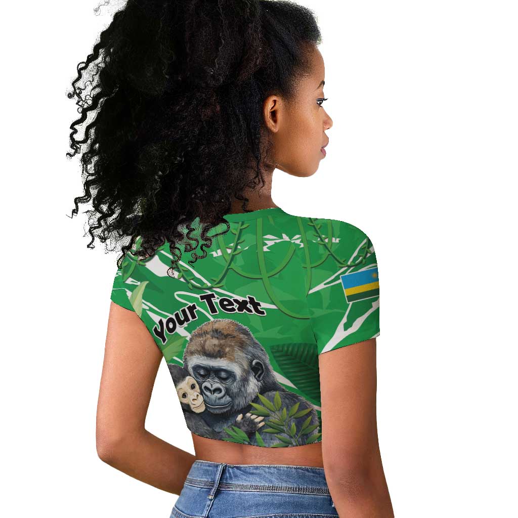 Personalized Rwanda Kwita Izina 2025 Raglan Cropped T shirt Gorilla Naming Day - African Pride
