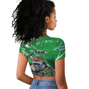Personalized Rwanda Kwita Izina 2025 Raglan Cropped T shirt Gorilla Naming Day - African Pride