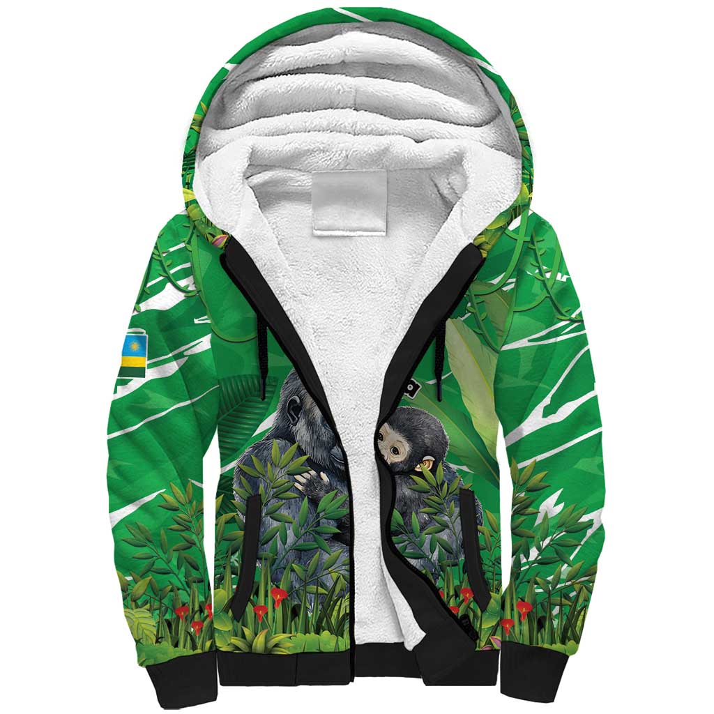 Personalized Rwanda Kwita Izina 2025 Sherpa Hoodie Gorilla Naming Day - African Pride