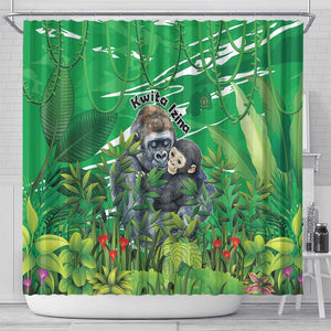 Rwanda Kwita Izina 2025 Shower Curtain Gorilla Naming Day - African Pride