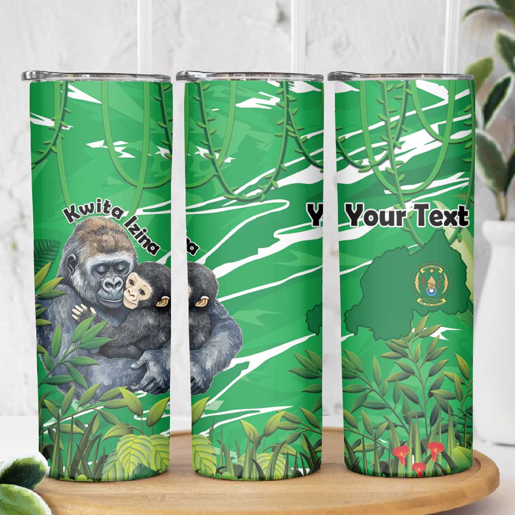 Personalized Rwanda Kwita Izina 2025 Skinny Tumbler Gorilla Naming Day - African Pride