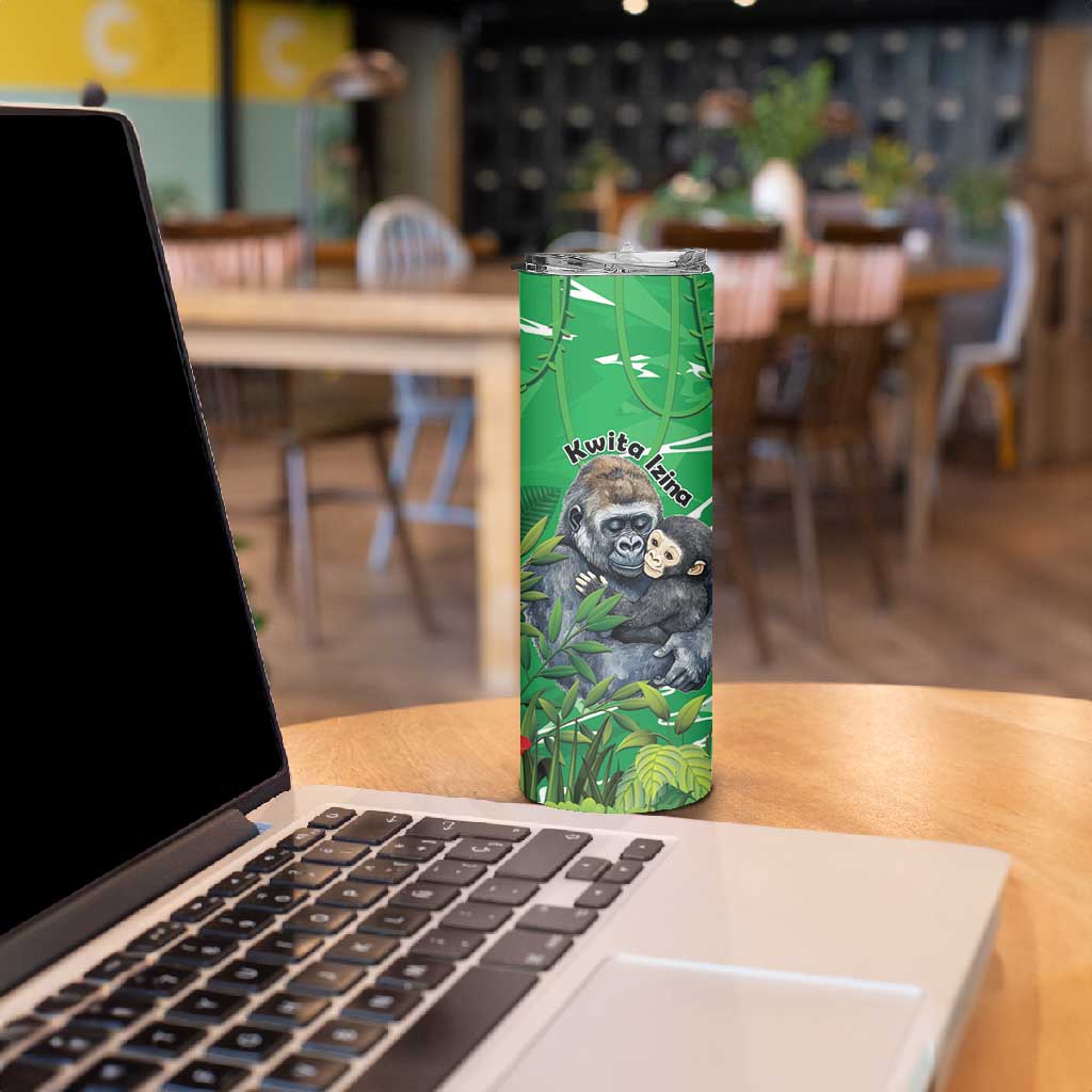 Personalized Rwanda Kwita Izina 2025 Skinny Tumbler Gorilla Naming Day - African Pride