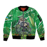 Personalized Rwanda Kwita Izina 2025 Sleeve Zip Bomber Jacket Gorilla Naming Day - African Pride