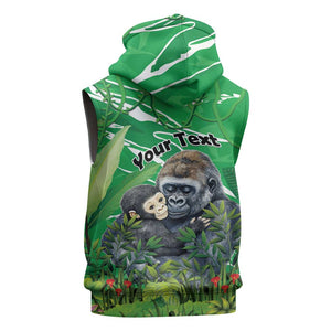 Personalized Rwanda Kwita Izina 2025 Sleeveless Hoodie Gorilla Naming Day - African Pride