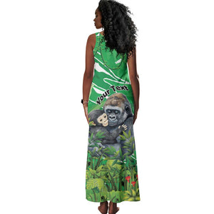 Personalized Rwanda Kwita Izina 2025 Tank Maxi Dress Gorilla Naming Day - African Pride