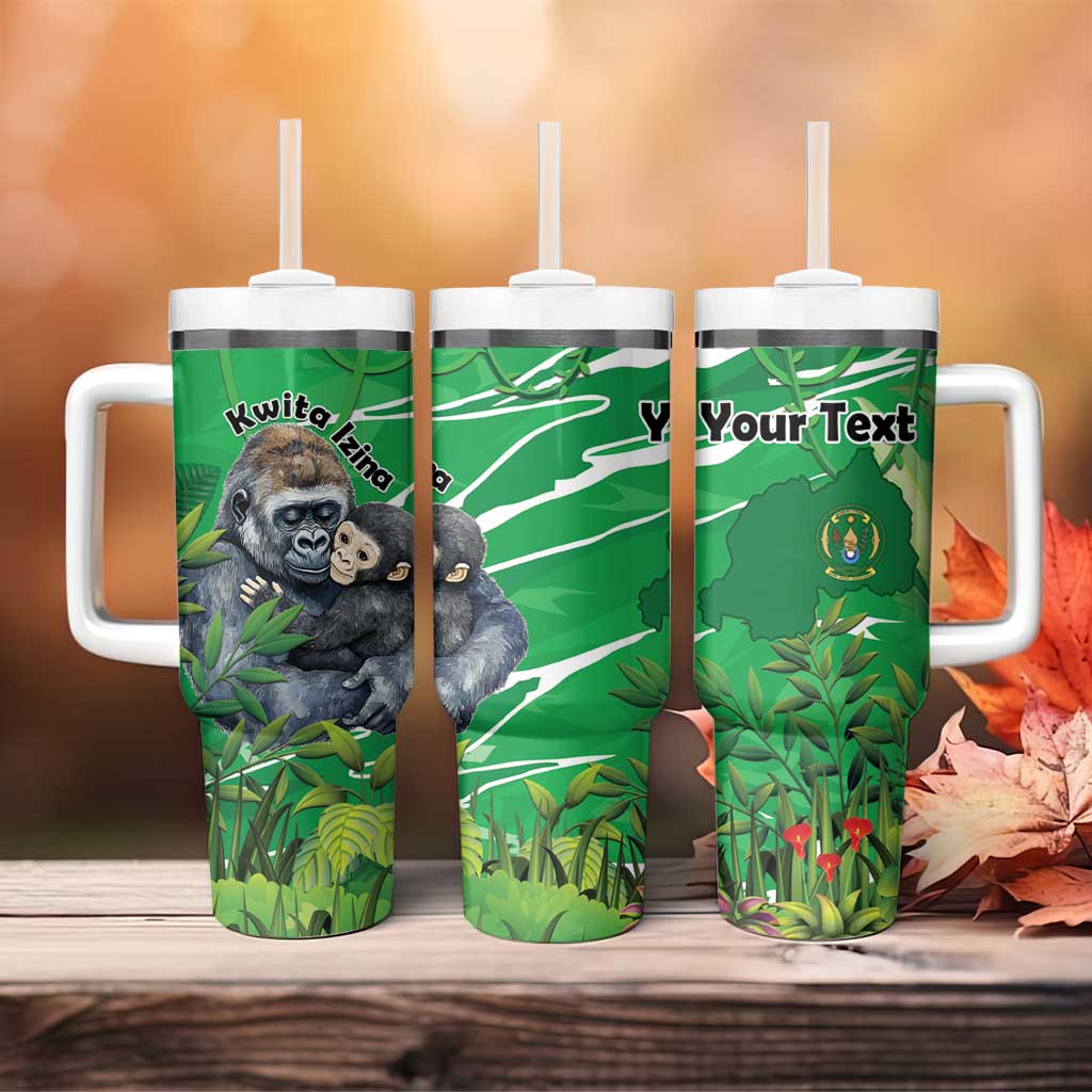Personalized Rwanda Kwita Izina 2025 Tumbler With Handle Gorilla Naming Day - African Pride